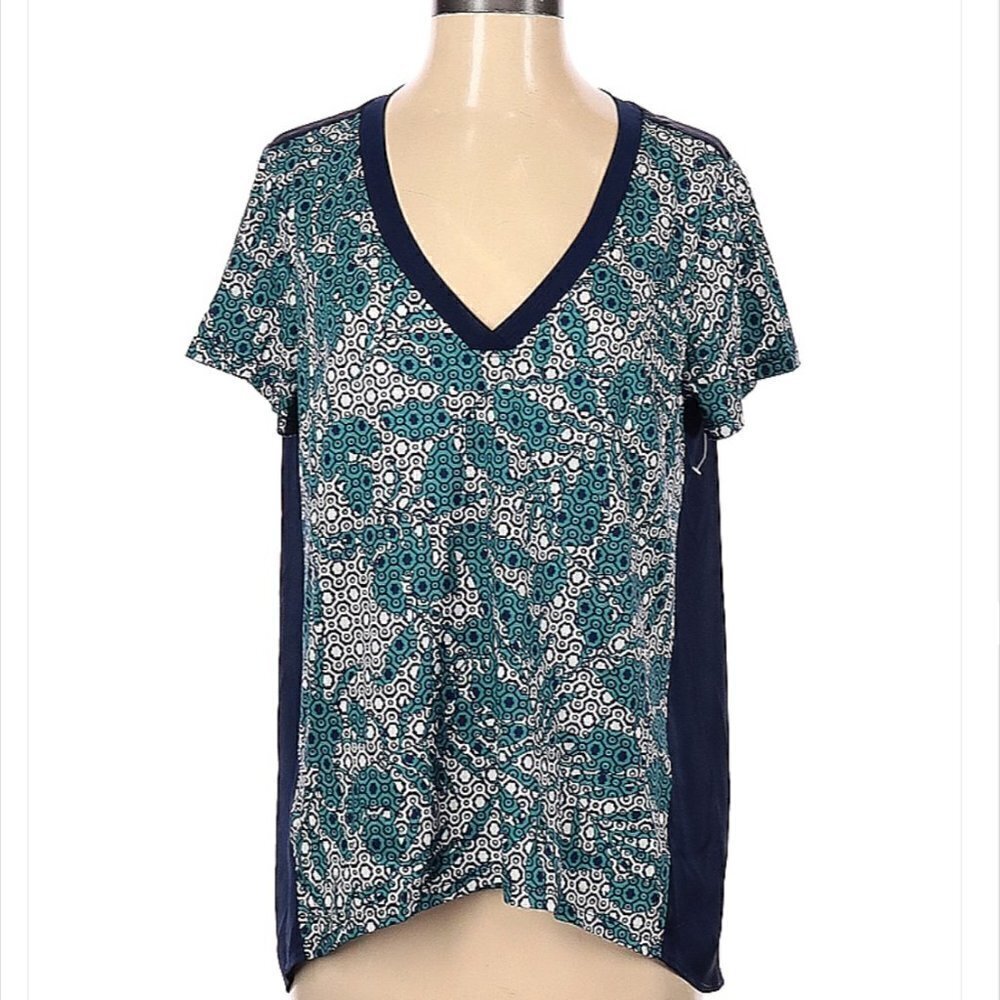 Tommy Bahama Short Sleeve V-Neck Blouse Size S